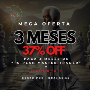 LLEVA 3 MESES AHORRA 37%<br>«Plan Master Trader»<br>Paga 3 meses de Módulos 3, 4 y 5 100% en Vivo<br>(108 clases – 144  horas – 12 semanas)<br> Costo por hora de clase: $6.56!!